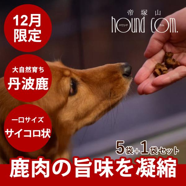 12月限定 犬用おやつ 丹波鹿コロコロステーキ  5袋+1袋セット
