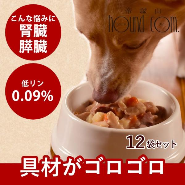 犬用 無添加 国産 ドッグフード 低脂肪 低リン シニア犬 愛犬の安心レトルトごはん 鶏肉と砂肝のク...