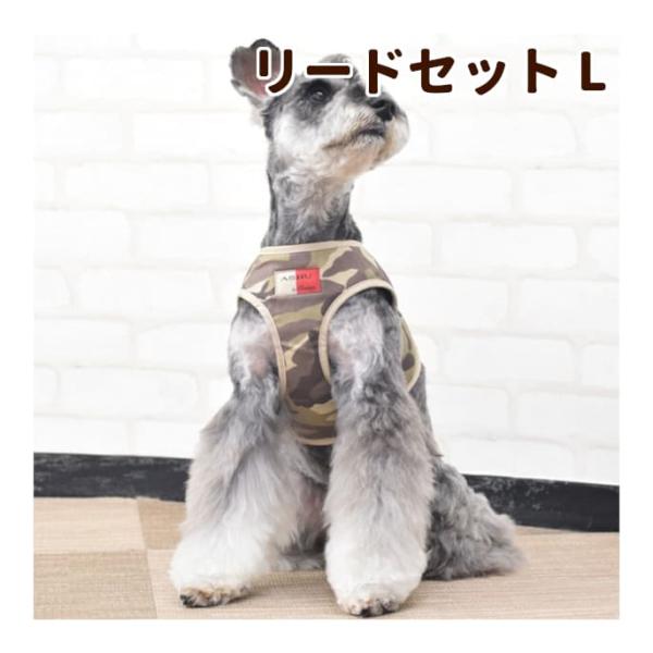 犬 ハーネス ASHU ウェアハーネス　迷彩　セット Lサイズ