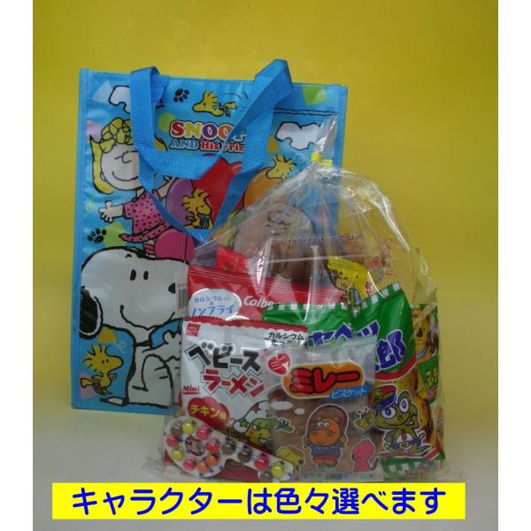 キャラいろいろ お菓子セット（駄菓子）入り　レッスンバッグ899円セット
