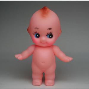 QP オビツ製 毛髪付 キューピー人形 15cm 茶髪 ピンク色のクツ : お