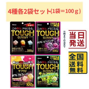Kabaya カバヤ タフグミ グレーピーパンチ 100g×6入 (ハードグミ