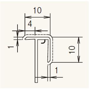 フクビ化学工業 鏡面アルパレージ用部材 出隅 規格：2450mm 1ケース1本入り AD2K__｜house-tss-y