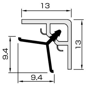 フクビ化学工業 アルパレージ用部材 入隅(セパレート) 規格：2450mm 1ケース1本入り AES2__｜house-tss-y