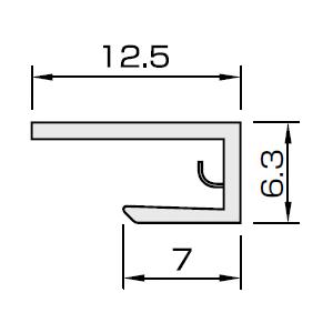 フクビ化学工業 アルパレージ用部材 見切 規格：2450mm 1ケース1本入り AM2__｜house-tss-y