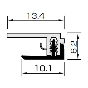 フクビ化学工業 アルパレージ用部材 見切(セパレート) 規格：2450mm 1ケース1本入り AMS2__｜house-tss-y