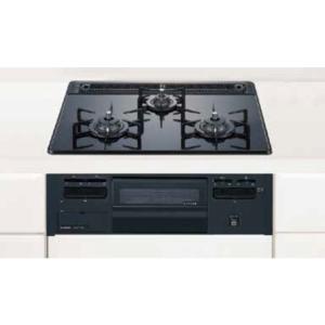 ハーマン ビルトイン 3口ガスコンロ ホーロートップコンロ 無水片面