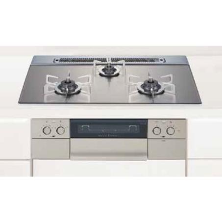 ハーマン ビルトイン 3口ガスコンロピアット バリ piatto vari無水両面焼ワイド マルチグ...