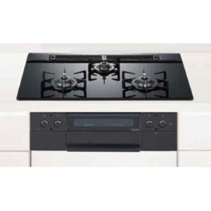 ハーマン ビルトイン 3口ガスコンロ ホーロートップコンロ 無水片面