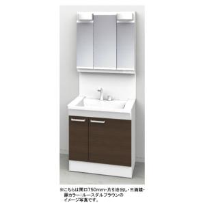 TOTO 洗面化粧台 Vシリーズ 間口750mm 開き扉タイプ 三面鏡 エコ