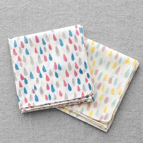 プレゼントに最適　cottind  ハンカチ 雨ドロップ 　ギフト　インド　レディース　はんかち　 ...