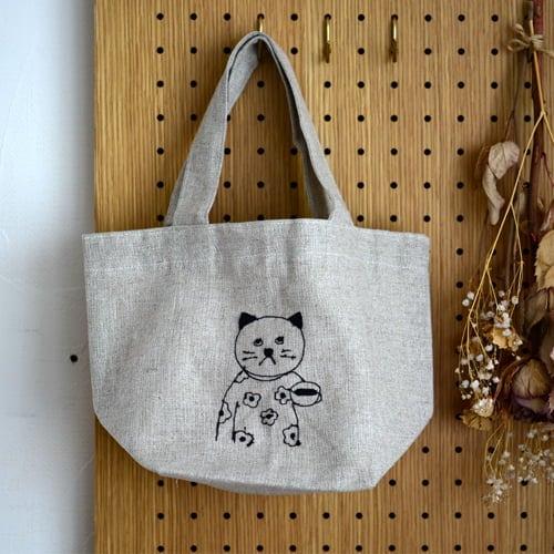 倉敷意匠 sennokoto リネンの刺繍お弁当バッグ