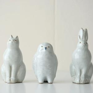 ネコ 置物 動物 オブジェ 猫 ねこ イタリア製 陶磁器 41165 置き物