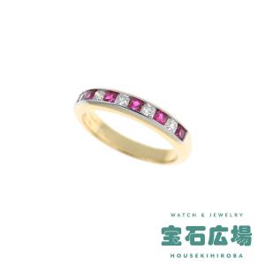 ティファニー TIFFANY＆CO ルシダ ハーフサークルバンド ルビー・ダイヤ リング  中古 レディース ジュエリー｜houseki-h