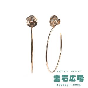 シャネル CHANEL カメリア 1Pダイヤ ドロップフープピアス J11844 中古 レディース ジュエリー