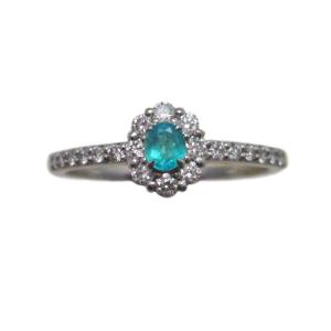 タサキ パライバトルマリン ダイヤモンド リング PT900 TASAKI 豪華 TASAKI（タサキ） 【TASAKI Pt900 パライバトルマリン リング】11.5号