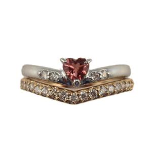 ハートのピンクトルマリン セット リング : Jewellery SHIBATA - 通販 