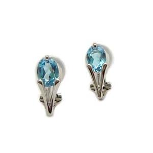 ジュエリーマキ Jewelry MAKI イヤリング ブルートパーズ プラチナ