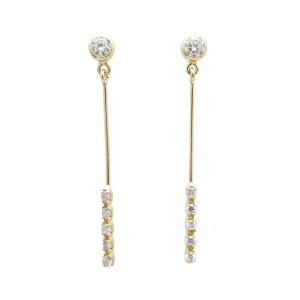 ピアス フープピアス ダイヤモンドフープピアス シンプル k10 10k 10金