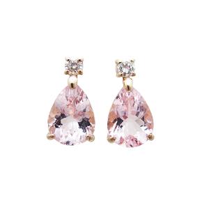 モルガナイト スクエア 3x5mm 約0.25ct K18 ペンダントトップ ブラジル