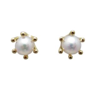 すがすがしいクリアブルーのブルートパーズがゆれるピアスK10YG