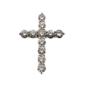2カラット プラチナ ダイヤモンド クロス ペンダント : Jewellery