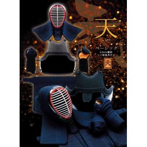 剣道面 剣道防具 面 ミツボシ 天  ベーシック 6.0m/m織刺（ヘリ紺鹿革仕立）