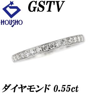 ダイヤモンド フルエタニティ リング 0.58ct Pt900 細め 華奢 送料無料 