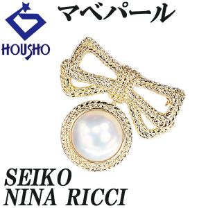 SEIKO セイコー ニナリッチ マベパール ブローチ K18イエローゴールド  