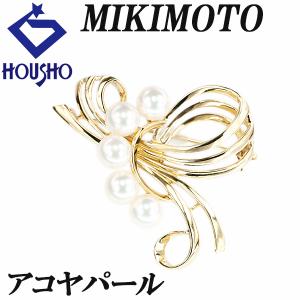 MIKIMOTO ミキモト アコヤ真珠 ブローチ ダイヤモンド K14ホワイト  