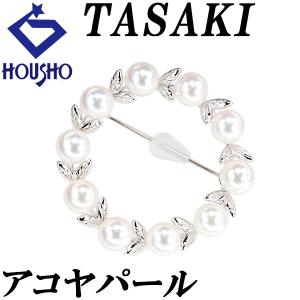 タサキ 田崎真珠 マベパール ブローチ ダイヤモンド K18ホワイト  