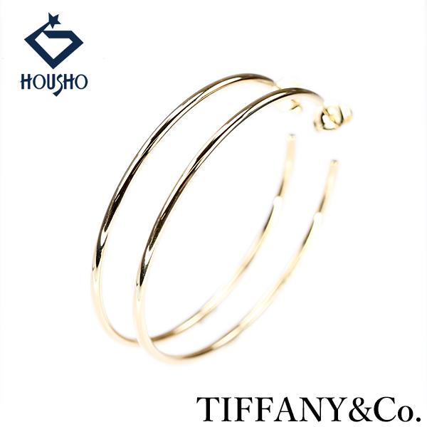 【移転OPEN記念】ティファニー ピアス K18イエローゴールド TIFFANY&amp;Co. フープ サ...