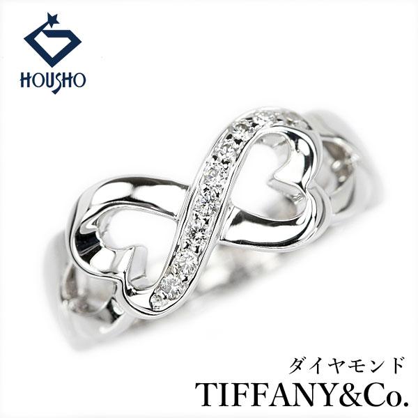 【移転OPEN記念】ティファニー ダイヤモンド ダブルラビングハート K18WG TIFFANY&amp;C...