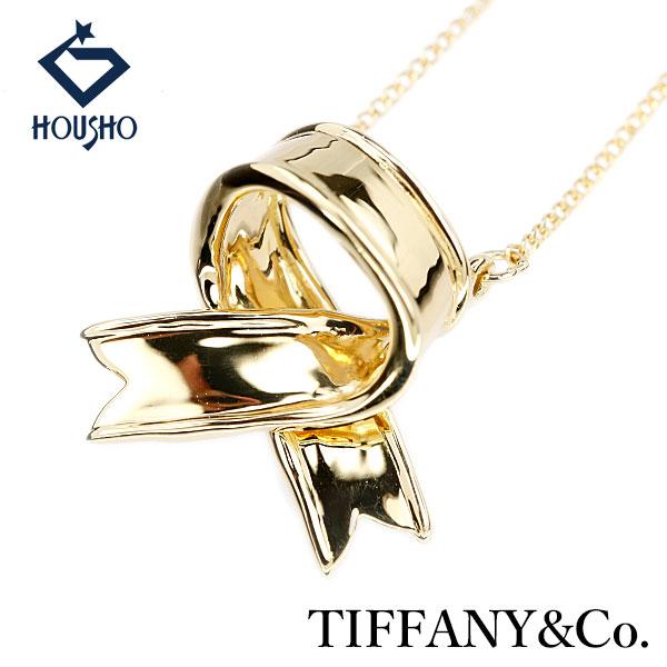 【移転OPEN記念】ティファニー ネックレス K18イエローゴールド TIFFANY&amp;Co. リボン...