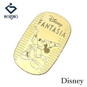 ディズニー コイン K24YG ミッキーマウス キャラクター ファンタジア 小判 ツヤ消し 地金のみ 石なし 中古 宝正 908465