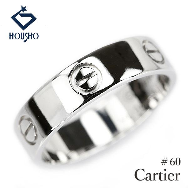 カルティエ ラブ リング K18ホワイトゴールド CARTIER #60 ビス メンズ ユニセックス...