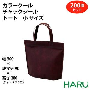 カラークール　チャックシール　トート　小 サイズ：幅300×底マチ90×丈232ｍｍ　保冷トートバッグ バリエーション6色｜housoushizainoharu