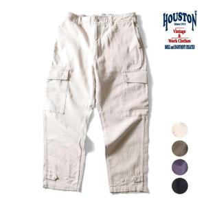 HOUSTON / ヒューストン 10073 COTTON LINEN CARGO PANTS / コットンリネン カーゴパンツ -全4色-｜houston-1972