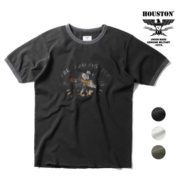 HOUSTON  / ヒューストン 22293 MESH C/N PRINT TEE (FREEDO...