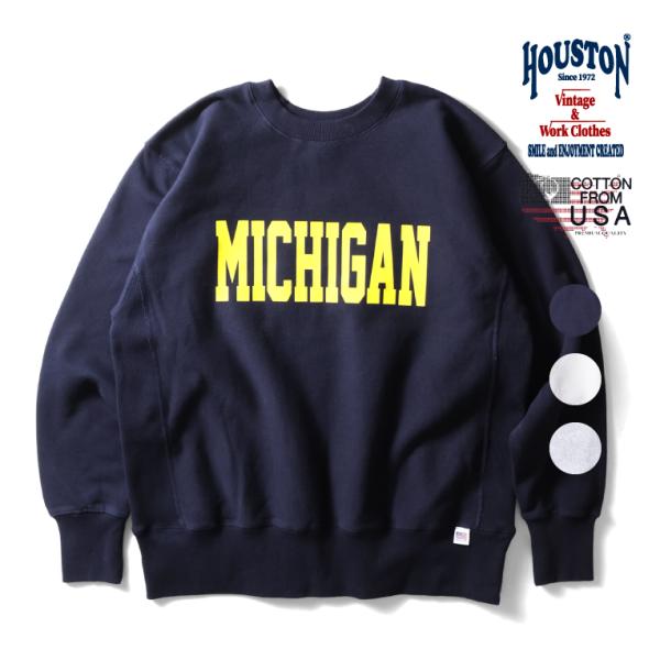 HOUSTON  / ヒューストン 22375 PRINT U.S COTTON R/V SWEAT...