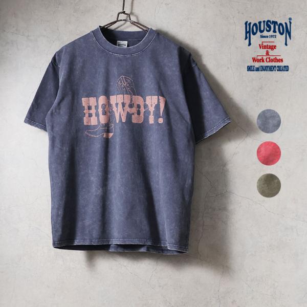 HOUSTON  / ヒューストン 22408 ACID WASH PRINT TEE(HOWDY)...