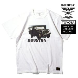 HOUSTON / ヒューストン 23TY002 × TOYOTA PRINT TEE(LAND CRUISER BJ40) / トヨタ プリント半袖Tシャツ(ランドクルーザーBJ40) -全1色-｜houston-1972
