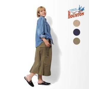 HOUSTON woman / ヒューストン ウーマン 24HL027 M-65 REMAKE SKIRT / M-65リメイクスカート -全3色-｜HOUSTON OFFICIAL ONLINE STORE