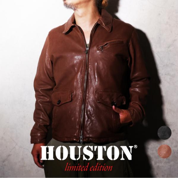 【OFFICIAL限定】HOUSTON / ヒューストン 24UN007 LEATHER JACKE...