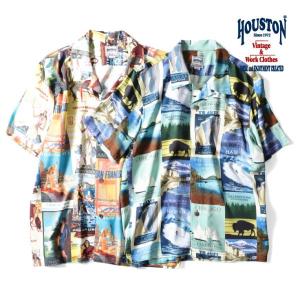 HOUSTON / ヒューストン 40980 ALOHA SHIRT (TRAVEL) / アロハシャツ -全2色-｜houston-1972