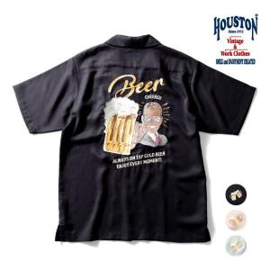 HOUSTON / ヒューストン 40991 BOWLING SHIRT (BEER) / ボーリングシャツ -全3色-｜houston-1972