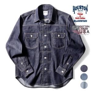 HOUSTON / ヒューストン 41010 DENIM WORK SHIRT JACKET / デニムワークシャツジャケット -全3色-｜houston-1972