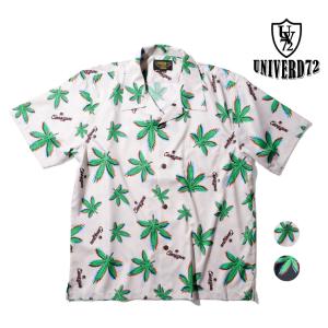 UNIVERD72 / ユニバード72 41015 ALOHA SHIRT(MARIJUANA) / アロハシャツ(マリファナ) -全2色-｜houston-1972