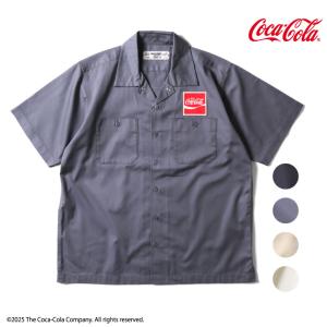 HOUSTON / ヒューストン 41192 COCA-COLA PATCH TC WORK SHIRT / パッチTCツイルワークシャツ -全4色-