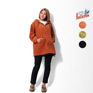 HOUSTON woman / ヒューストン ウーマン 5080W CORDUROY HALF ZIP HOODIE / コーデュロイハーフジップフーディー -全3色-